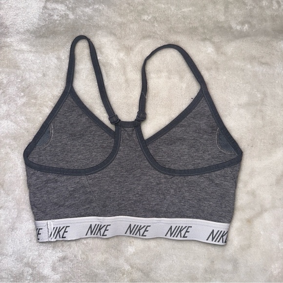 Nike Indy Grey & White Soft Sports Bra Size Small - Picture 3 of 5